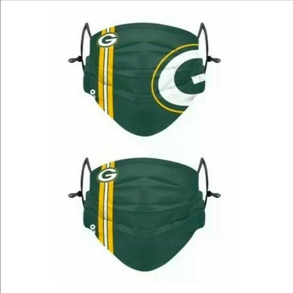 NFL Green Bay Packers Face Masks NWT Youth Size - Picture 4 of 4
